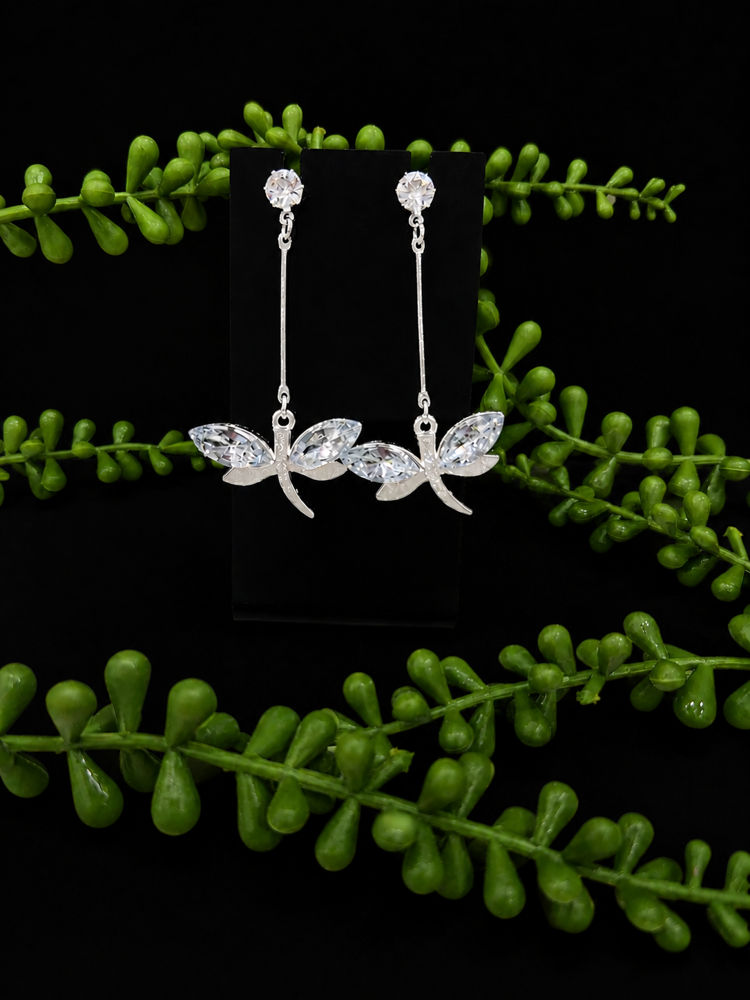 Earrings - Clear Dragon Flies