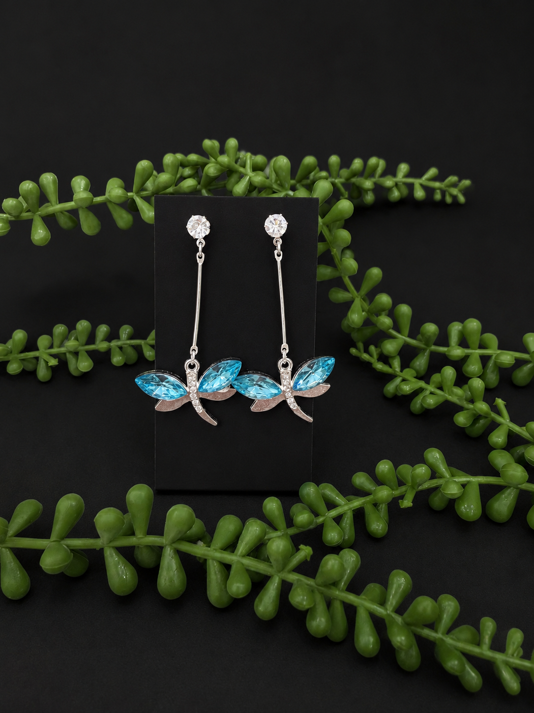 Earrings - Light Blue Dragon Flies