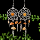 Earrings - Dream Catchers (Citrine Coloured Stone)