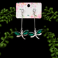 Earrings - Green Dragonflies