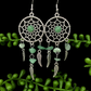 Earrings - Dream Catchers (Green Stone)