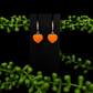 Earrings - Puffy Heart Charms - Orange - (Sami Collection)