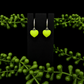 Earrings - Puffy Heart Charms - Green (Sami Collection)