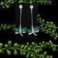 Earrings - Green Dragonflies