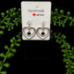Earrings -  Silver Lined Heart