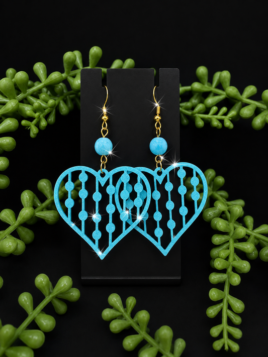 Earrings -  My Heart is Blue (Large)