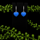Earrings - Puffy Heart Charms - Dark Blue (Sami Collection)