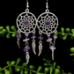 Earrings - Dream Catchers (Purple Stone)