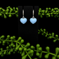 Earrings - Puffy Heart Charms - Light Blue - (Sami Collection)