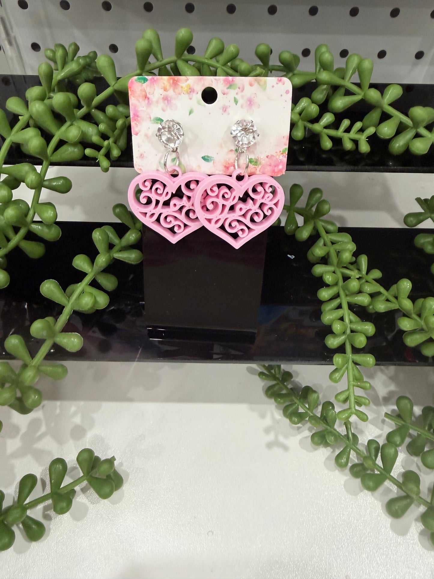 Earrings - Pastel Pinks (Small Hearts)